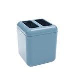 Ficha técnica e caractérísticas do produto Porta-Escova Cube com Tampa Coza - Azul Claro