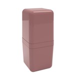 Ficha técnica e caractérísticas do produto Porta Escova Cube com Tampa Rosa Coza - Brinox
