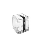 Ficha técnica e caractérísticas do produto Porta Escova Cube Cristal - Coza - Brinox