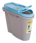 Ficha técnica e caractérísticas do produto Porta Ração Dispenser Home 1,5L /600gr Azul - Plast Pet
