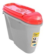 Ficha técnica e caractérísticas do produto Porta Ração Dispenser Home 1,5L /600gr Vermelho - Plast Pet
