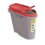Ficha técnica e caractérísticas do produto Porta ração dispenser home plast pet 3,5L 1,5kg vermelho