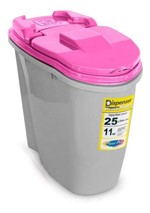 Ficha técnica e caractérísticas do produto Porta Ração Dispenser Home Plast Pet 25L 11kg Rosa