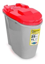 Ficha técnica e caractérísticas do produto Porta Ração Dispenser Home Plast Pet 25L 11kg Vermelho