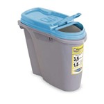 Ficha técnica e caractérísticas do produto Porta Ração Dispenser Home Plast Pet 3,5L Azul