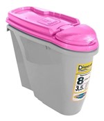 Ficha técnica e caractérísticas do produto Porta Ração Dispenser Home Plast Pet 8L 3,5kg Rosa