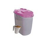 Ficha técnica e caractérísticas do produto Porta Ração Dispenser Home Rosa Plast Pet 40L