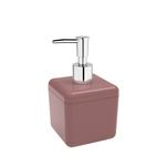 Ficha técnica e caractérísticas do produto Porta-Sabonete Líquido Coza Cube 330ml Rosa Malva
