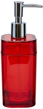 Ficha técnica e caractérísticas do produto Porta-Sabonete Líquido Splash Coza Vermelho Transparente