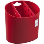 Ficha técnica e caractérísticas do produto Porta Talheres Coza Desmontável 3 Compartimentos Vermelho