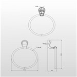 Ficha técnica e caractérísticas do produto Porta-toalha Argola C-10 2049 F22 Lorenzetti Cromado