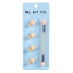 Ficha técnica e caractérísticas do produto Portable UV Gel Painting Nail Gradient Shading Pen Nail Art Sponge Brush Tool