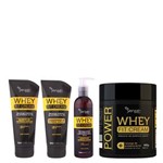 Power Whey Fit Cream Yenzah - Kit Shampoo + Condicionador + Leave-in + Máscara Kit