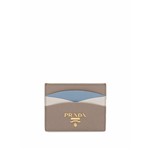 Ficha técnica e caractérísticas do produto Prada Porta-cartões de Couro Multicolor - Cinza