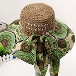 Ficha técnica e caractérísticas do produto Praia Hat Ladies Grande Pattern Eave Flower Straw Sun Hat