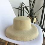 Ficha técnica e caractérísticas do produto Praia Retro moda chapéu de palha simples Concise Chapéu de Sol