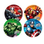 Ficha técnica e caractérísticas do produto Prato 18cm Avengers Animated C/ 8 Unid. Unico