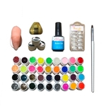 Ficha técnica e caractérísticas do produto Prego Tool Set Manicure Kit Beleza Nail cristal Nail Care Tools