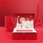 Ficha técnica e caractérísticas do produto Presente 3D embalagem da caixa de presente do dia do casamento da Creative Box DIY Valentine