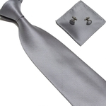 Ficha técnica e caractérísticas do produto Presente do dia 4pcs Men Silk gravata Laço bolso Abotoaduras Quadrado Set Namorados