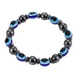 Ficha técnica e caractérísticas do produto Presente do Dia Black Stone Eye-Padrão pulseira magnética Exquisite corda Beads ornamento dos Namorados