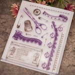 Ficha técnica e caractérísticas do produto Niceday Presente Stamp Transparente crianças Diário Scrapbook Cartões Decoração DIY Costura Kit Padrão
