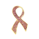 Presentes utilizável Breast Cancer Awareness Broches fita Rhinestone Pinos Sorte Jóias Roupa Detalhes