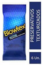 Ficha técnica e caractérísticas do produto Preservativo Blowtex Action C/ 6 Unidades