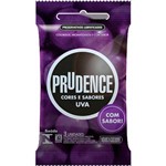 Ficha técnica e caractérísticas do produto Preservativo Camisinha Prudence Sabor Uva
