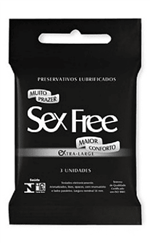 Ficha técnica e caractérísticas do produto Preservativo Camisinha Sex Free Extra Large - 3Un 56Mm