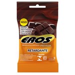 Ficha técnica e caractérísticas do produto Preservativo Eros Retardante Sabor Chocolate com 03 Unidades
