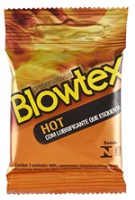 Ficha técnica e caractérísticas do produto Preservativo Hot com 3 Unidades, Blowtex, Branco