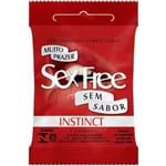 Ficha técnica e caractérísticas do produto Preservativo Instinct com 3 Unidades Sex Free