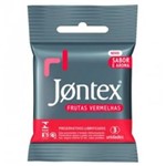 Ficha técnica e caractérísticas do produto Preservativo Jontex Frutas Vermelhas com 3 Unidades