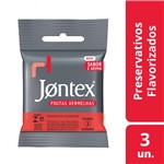 Ficha técnica e caractérísticas do produto Preservativo Jontex Frutas Vermelhas 3 Unidades