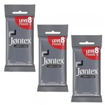 Ficha técnica e caractérísticas do produto Preservativo Jontex Lubrificado Leve 8 Pague 6 (Kit C/ 03)