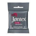Ficha técnica e caractérísticas do produto Preservativo Jontex Lubrificado Ultra Resistente 3 Unidades