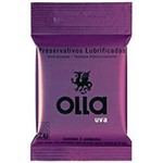 Ficha técnica e caractérísticas do produto Preservativo Lubrificado C/ 3 Unidades - Olla Uva (aromatizado)