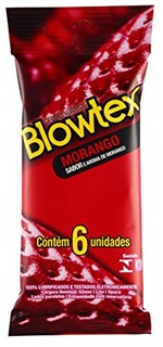 Ficha técnica e caractérísticas do produto Preservativo Morango com 6 Unidades, Blowtex
