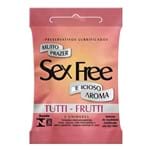 Ficha técnica e caractérísticas do produto Preservativo Sex Free Tutti Frutti com 3 Unidades