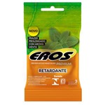 Ficha técnica e caractérísticas do produto Preservativos Eros Retardante com Aroma Menta com 3 Unidades