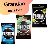 Ficha técnica e caractérísticas do produto Preservativos Extra Grande Xxg Prudence Kit Com 3 Pacotes