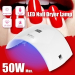 Ficha técnica e caractérísticas do produto Profissional 50W LED UV Secador de Unhas Gel Polonês Lâmpada Salão de Cura Máquina Manicure