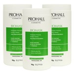 Ficha técnica e caractérísticas do produto Prohall Kit 3 Máscaras Ultra Hidratante Biomask Explosão de Brilho 1kg