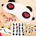 Ficha técnica e caractérísticas do produto Projeto bonito Plush Panda face Viagem Eye Dormir suave Eye Mask Sombra Venda Portátil Dormir Cobrir Eye