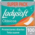 Ficha técnica e caractérísticas do produto Protectores Diarios Ladysoft Clásicos Tela Suave Normales Talla Única 100 Unid.