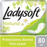 Protectores Diarios Ladysoft Natural Tela Suave Normales Y Manzanilla Talla Única 80 Unid.