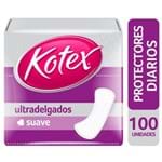 Ficha técnica e caractérísticas do produto Protectores Diarios Ultra Delgado Kotex 100 Unid