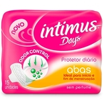 Ficha técnica e caractérísticas do produto Protetor Diário Intimus Days sem perfume com abas, 15 unidades
