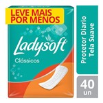 Ficha técnica e caractérísticas do produto Protetor Diário Ladysoft Clássico Suave com 40 Unidades